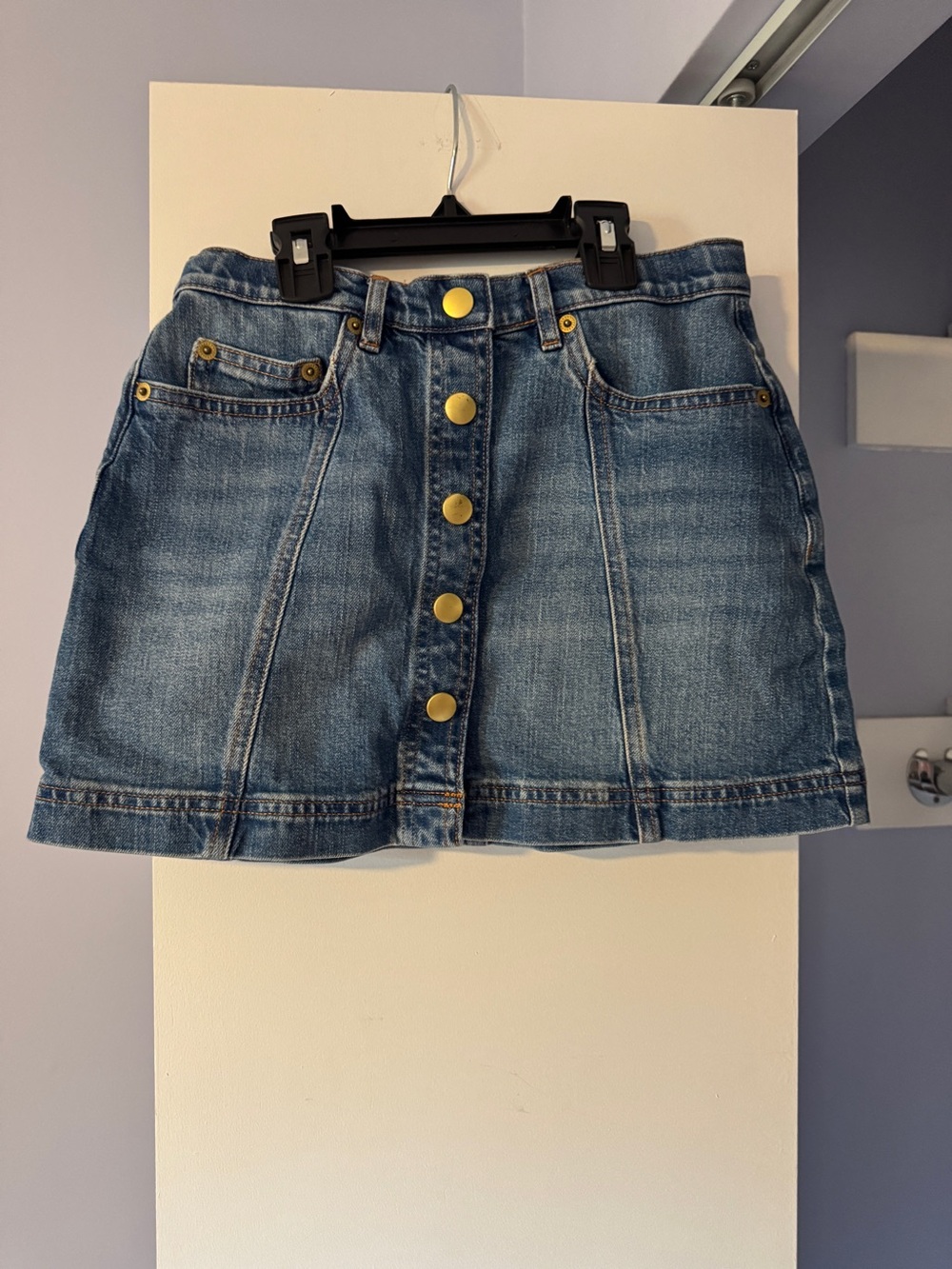 Crewcuts Blue Denim Button-Front Mini Skirt
